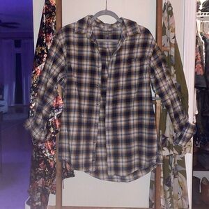 Men’s Eddie Bauer blue and yellow flannel